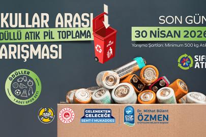 EYÜPSULTAN'DA ATIK PİL TOPLAMA KAMPANYASI BAŞLADI