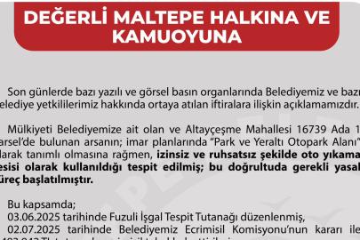 Maltepe Belediyesi’nden o iddialarla ilgili açıklama geldi