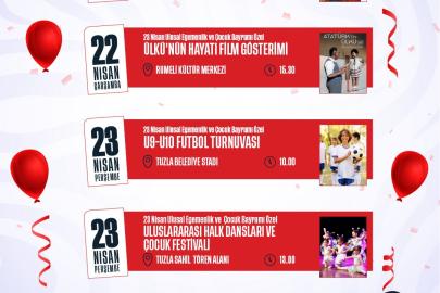 Tuzla’da 23 Nisan Coşkusu 4 Gün Sürecek