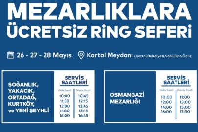 Kartal Belediyesi’nden Kurban Bayramı’nda Mezarlıklara Ücretsiz Ulaşım