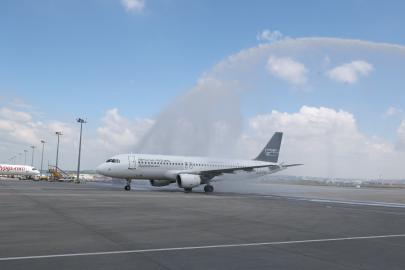 Sabiha Gökçen’de Nesma Airlines’ın İlk Uçuşu Karşılandı