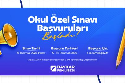 LGS'de İlk Yüzde 1'e Büyük Fırsat! Baykar Fen Lisesi Başvuruları Başladı