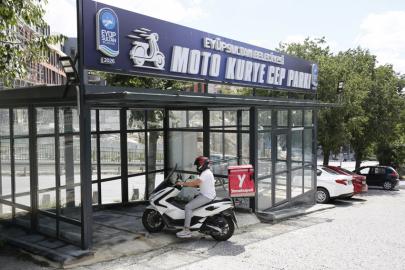 Eyüpsultan'da Motokuryelere Güvenli Mola Alanı