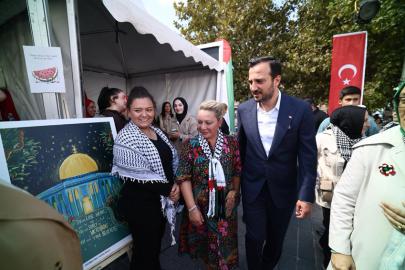 Eminönü’nde Gazze İçin Dayanışma