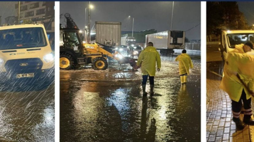 Pendik Belediyesi Sağanağa Karşı 7/24 Saat Teyakkuzda