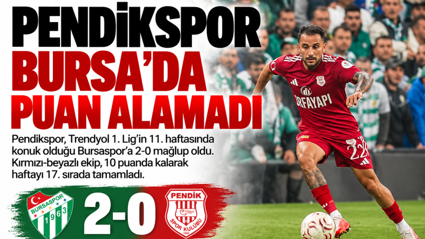 Pendikspor, Bursa Deplasmanından Puansız Döndü